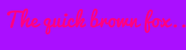 Image with Font Color FF0182 and Background Color AA0FFF